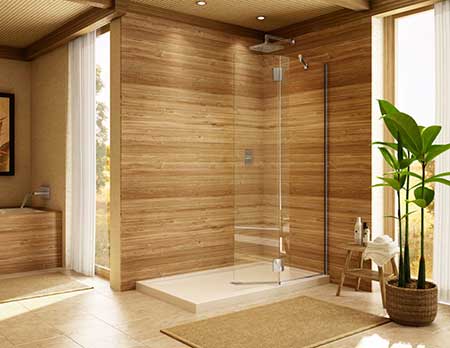 modern frameless shower