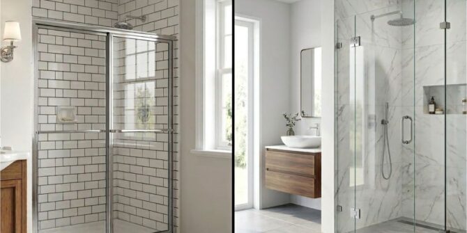 frameless glass shower door