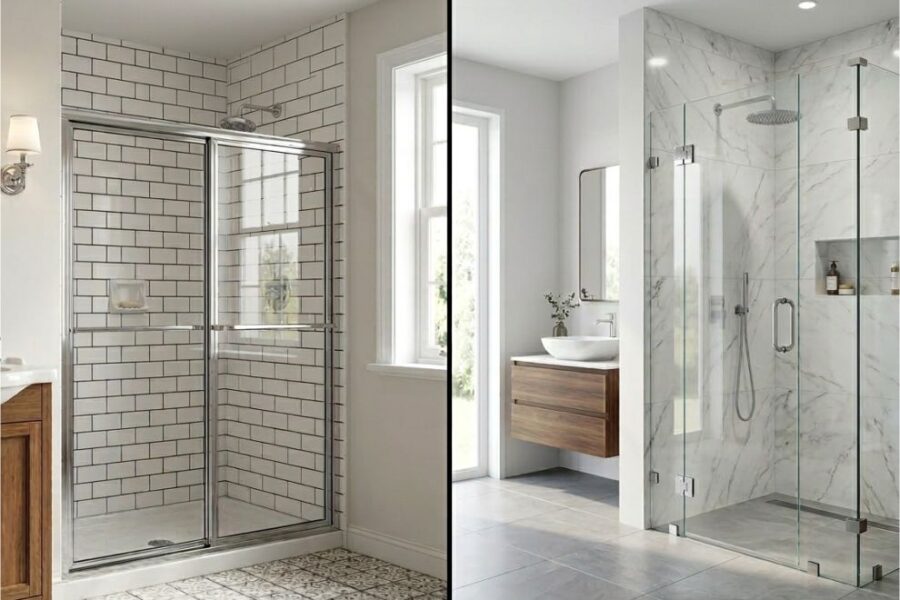 frameless glass shower door