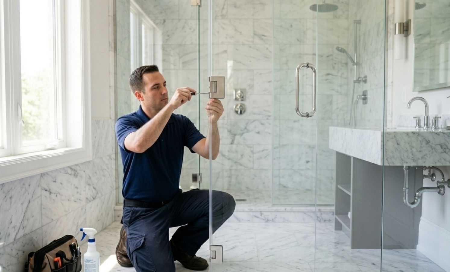 frameless shower door hardware